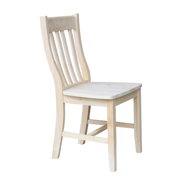 International Concepts Set of 2 Cafe Chairs, Unfinished - C-61P