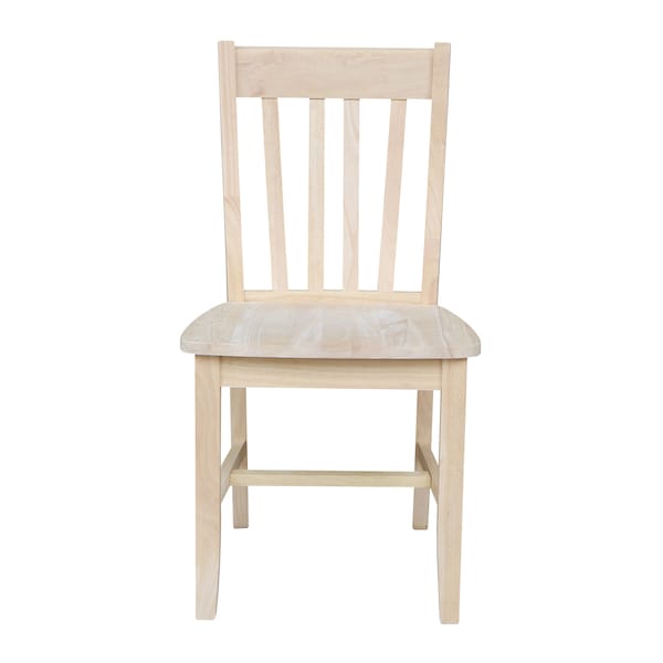 International Concepts Set of 2 Cafe Chairs, Unfinished - C-61P