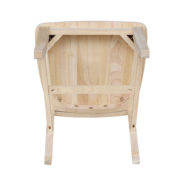 International Concepts Set of 2 Cafe Chairs, Unfinished - C-61P