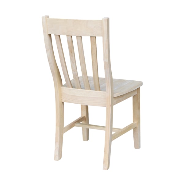International Concepts Set of 2 Cafe Chairs, Unfinished - C-61P
