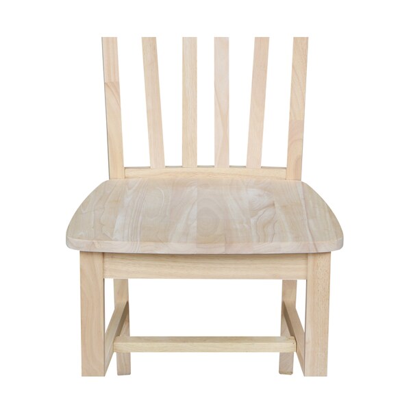 International Concepts Set of 2 Cafe Chairs, Unfinished - C-61P