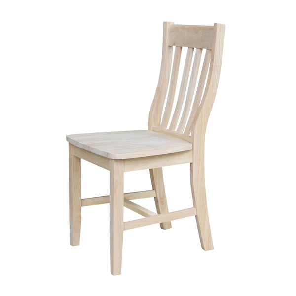 International Concepts Set of 2 Cafe Chairs, Unfinished - C-61P