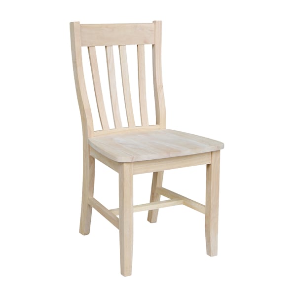 International Concepts Set of 2 Cafe Chairs, Unfinished - C-61P