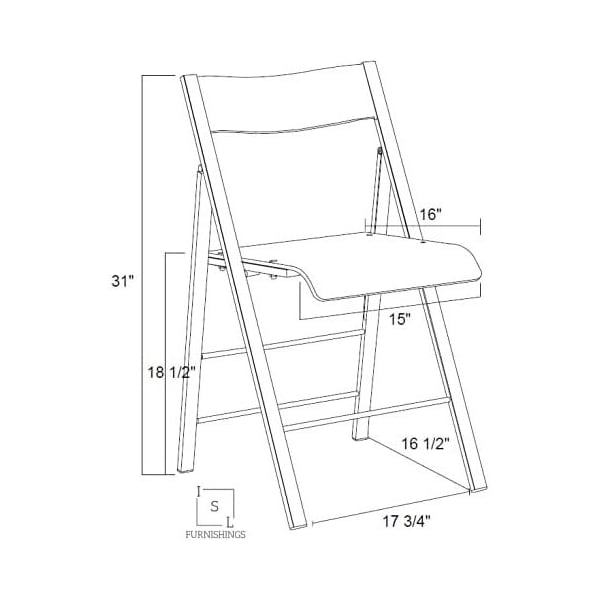 Isl Furnishings Kasper Flex Luxury Modern Folding Chairs Acrylic  Silver - CH43DC-1PK-AR01-PC10