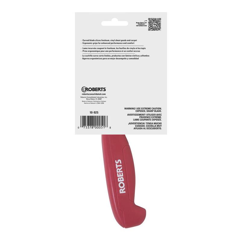 ROBERTS Vinyl Flooring Utility Knife with Curved Blade - 10-925