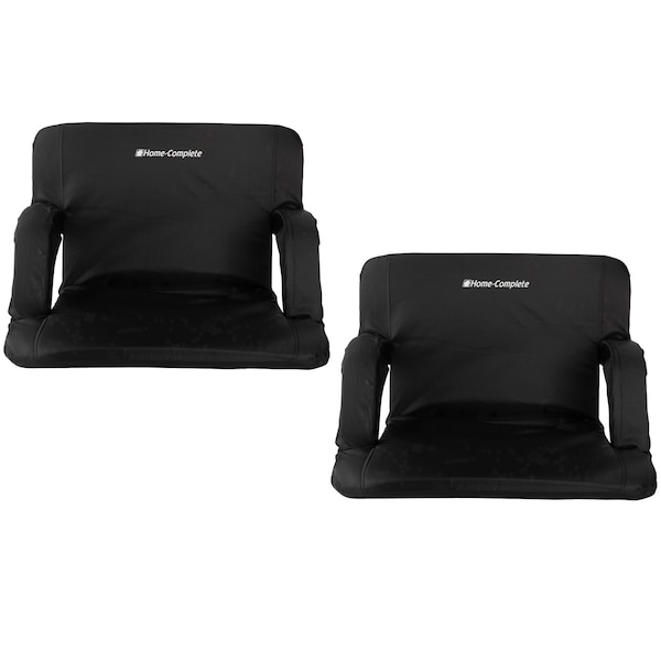 Home-Complete Set of 2 Wide Stadium Seats - Padded Back Support, Armrests, 6 Reclining Positions by, 2PK - 357154CAH