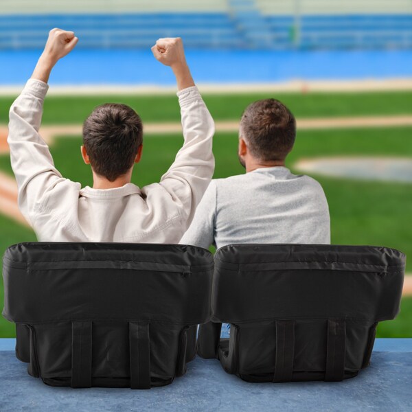 Home-Complete Set of 2 Wide Stadium Seats - Padded Back Support, Armrests, 6 Reclining Positions by, 2PK - 357154CAH