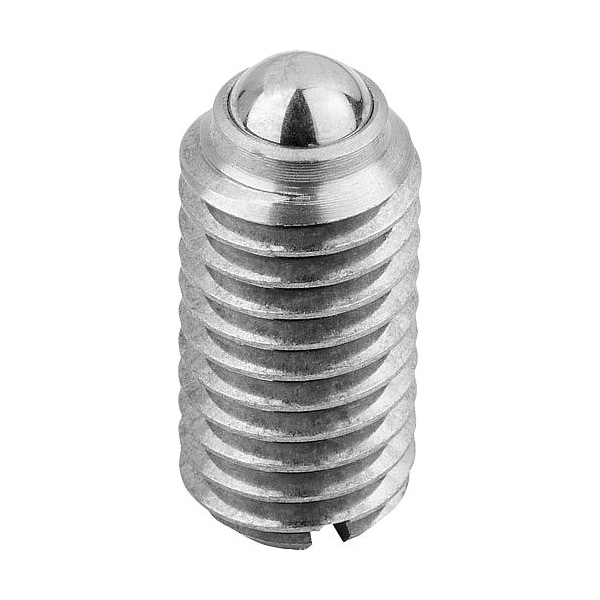 Kipp Spring Plunger Spring Force D=M05 L=12, Stainless Steel, Comp: Ball Stainless Steel - K0310.05