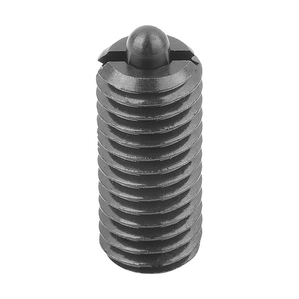 Kipp Spring Plunger Standard Spring Force D=1/2-13 L=28, Steel, Comp: Pin Steel - K0317.A5