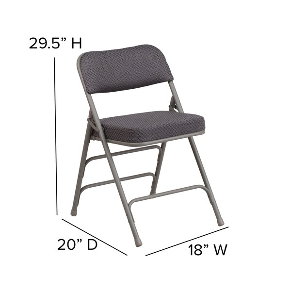 Flash Furniture Gray Fabric Folding Chair - AW-MC320AF-GRY-GG