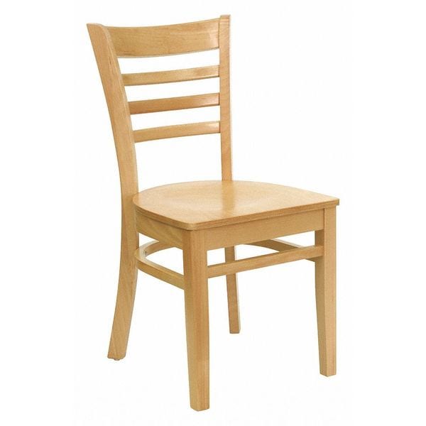 Flash Furniture Hercules Restaurant Chair, Wood Back, 17-1/4 in W 20" L 33-3/4" H - XU-DGW0005LAD-NAT-GG