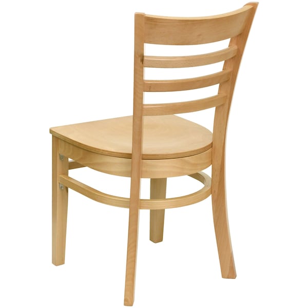 Flash Furniture Hercules Restaurant Chair, Wood Back, 17-1/4 in W 20" L 33-3/4" H - XU-DGW0005LAD-NAT-GG