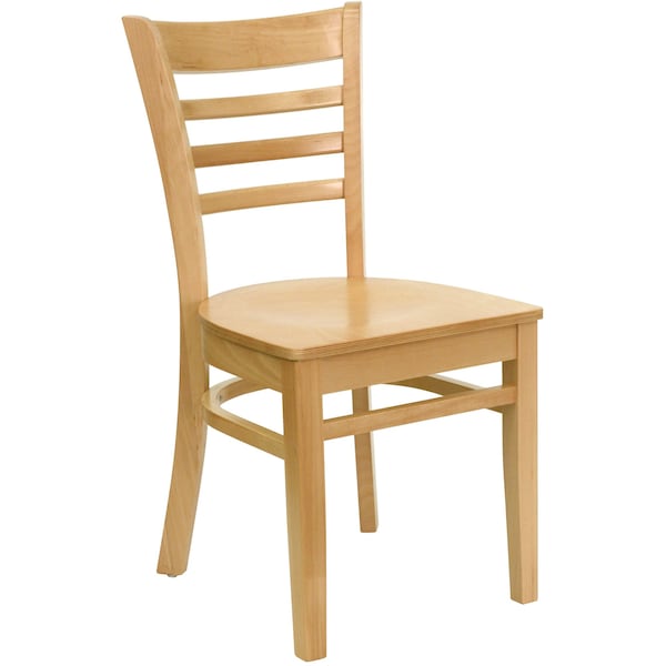 Flash Furniture Hercules Restaurant Chair, Wood Back, 17-1/4 in W 20" L 33-3/4" H - XU-DGW0005LAD-NAT-GG