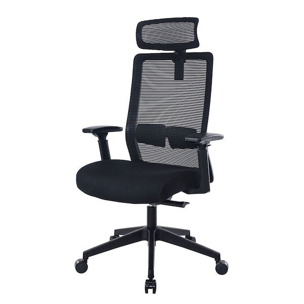 Boss Office Products Deluxe Mesh Back Ergonomic Task Chair with a Flex Headrest - B6036-HR