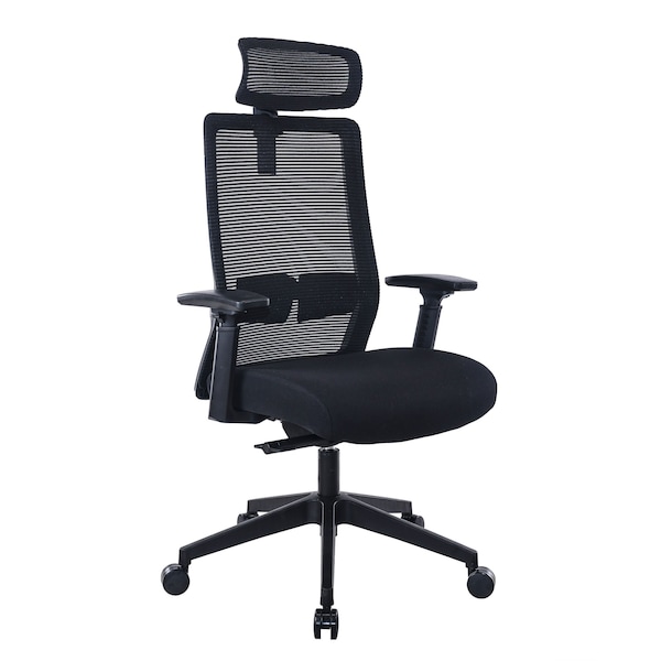 Boss Office Products Deluxe Mesh Back Ergonomic Task Chair with a Flex Headrest - B6036-HR