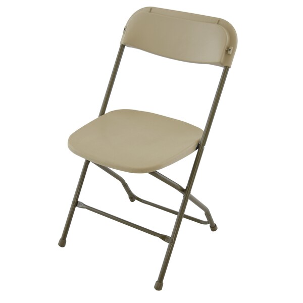 Atlas Commercial Products TitanPRO Plastic Folding Chair, Cream - PFC2CRMBZ