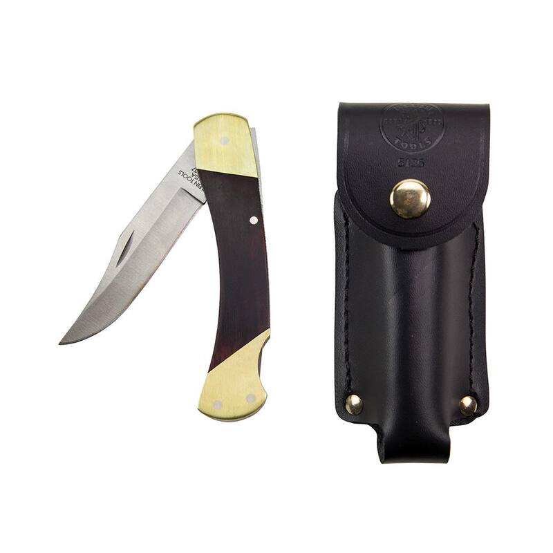 Klein Tools Sportsman Knife, 3-3/8-Inch Drop Point Blade - 44037