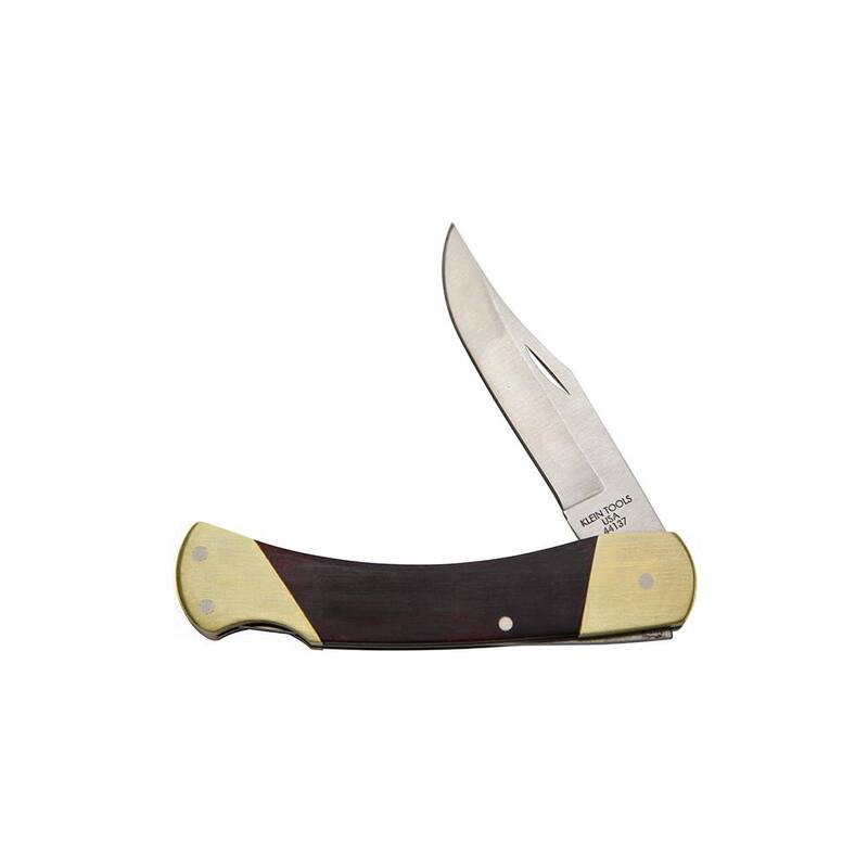 Klein Tools Sportsman Knife, 3-3/8-Inch Drop Point Blade - 44037