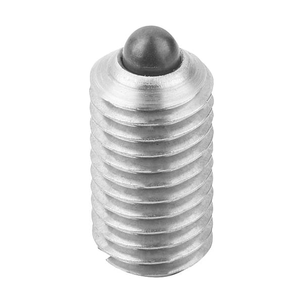 Kipp Spring Plunger Light Spring Force D=5/16-18 L=16, Stainless Steel, Comp: Pin Stainless Steel - K0314.1A3