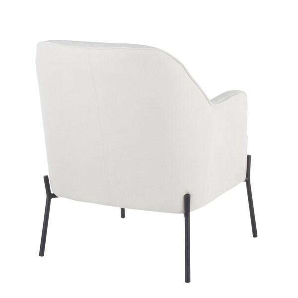 Lumisource Daniella Accent Chair in Black Metal and Cream Fabric - CHR-DANIELLA BKCR