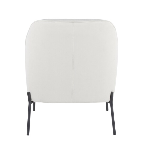 Lumisource Daniella Accent Chair in Black Metal and Cream Fabric - CHR-DANIELLA BKCR