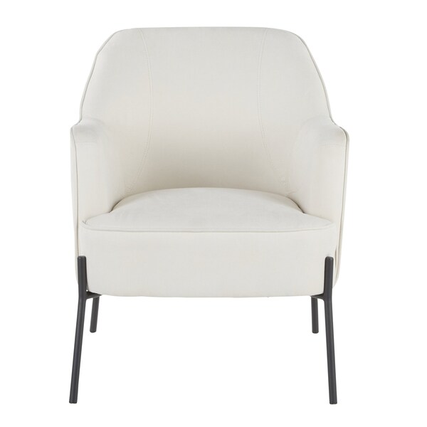 Lumisource Daniella Accent Chair in Black Metal and Cream Fabric - CHR-DANIELLA BKCR