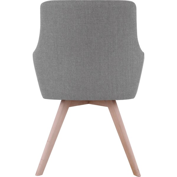 Lorell Gray Flannel Guest Chair with Wood Legs - 68560