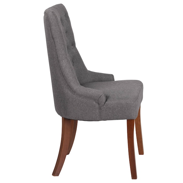Flash Furniture HERCULES Paddington Series Gray Fabric Tufted Chair - 2-QY-A08-GY-GG