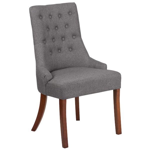 Flash Furniture HERCULES Paddington Series Gray Fabric Tufted Chair - 2-QY-A08-GY-GG