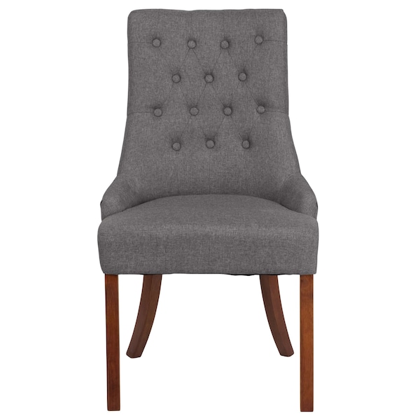 Flash Furniture HERCULES Paddington Series Gray Fabric Tufted Chair - 2-QY-A08-GY-GG