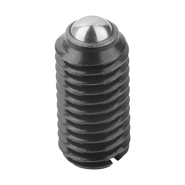 Kipp Spring Plunger Heavy Spring Force D=10-32 L=12, Steel, Comp: Ball Steel - K0309.2A1