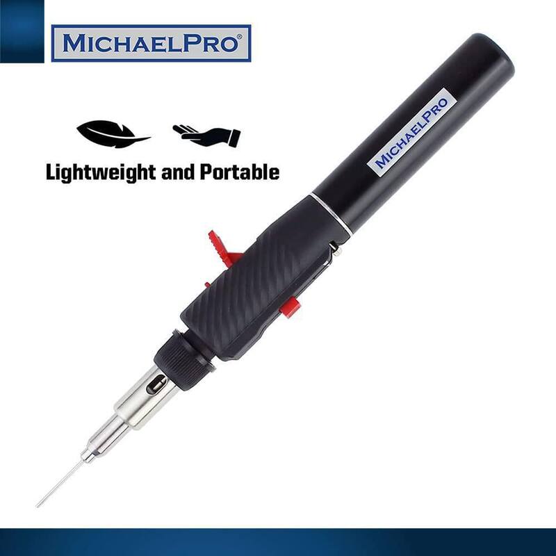 MICHAELPRO Cordless Butane Soldering Iron Kit - Self-Ignite - MP011002