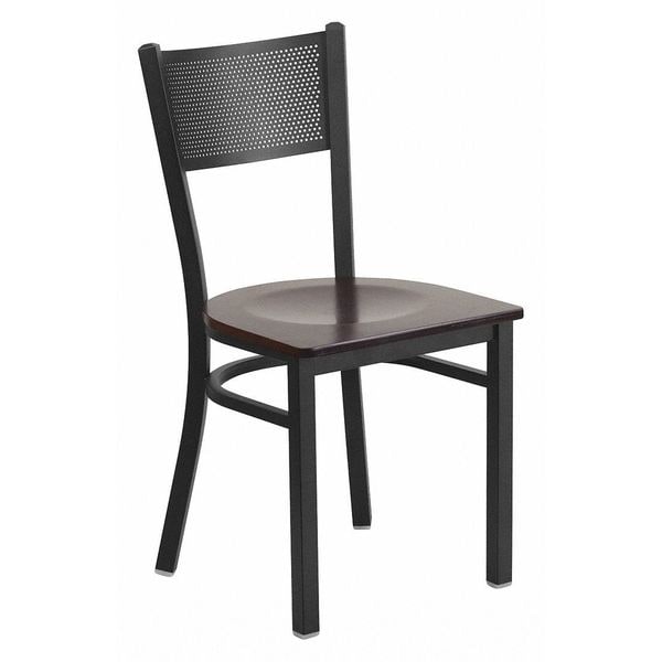 Flash Furniture Hercules Restaurant Chair, 17-1/4 in W 20" L 33-1/4" H - XU-DG-60115-GRD-WALW-GG