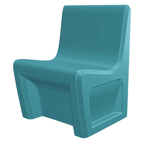 Cortech Sentinel Chair, Blue Gray Seat, Gray Back, 24 in W 24" L 33" H, Armless, Polyethylene Seat - 116484BGS
