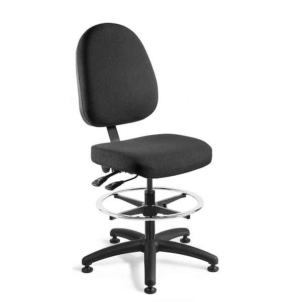 Bevco Integra Tall Height Black Fabric Chair wLarge Back, Adjustable Seat  Back Tilt - 6501-BKF
