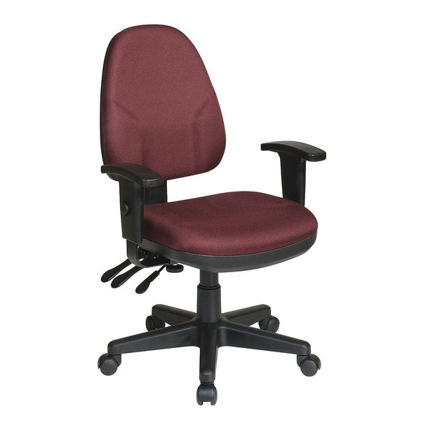 Office Star Desk Chair Desk Chair, Adjustable Arms, 20-1/2" Height, Fabric - 36427-227