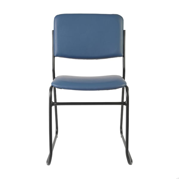 Flash Furniture HERCULES 500 lb. Capacity High Density Navy Vinyl Stacking Chair with Sled Base - XU-8700-NVY-B-VYL-30-GG