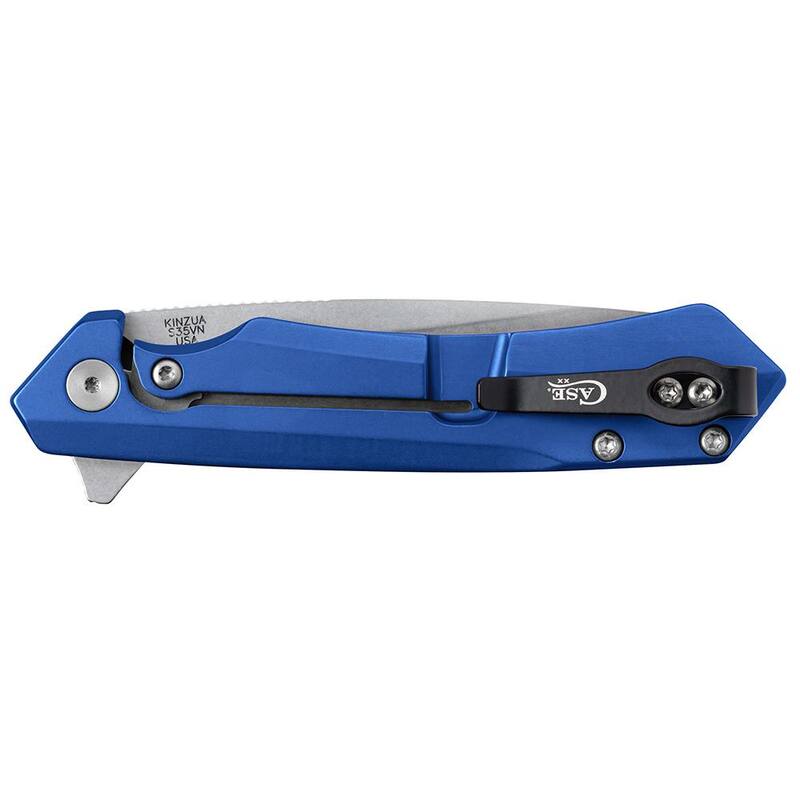 W.R. Case and Sons Cutlery Co. Blue Anodized Aluminum Kinzua Pocket Knife - FI64663
