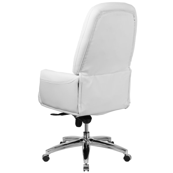 Flash Furniture Executive Chair Fixed Arms, 21" to 23-1/4" Height, Foam, White - BT-90269H-WH-GG