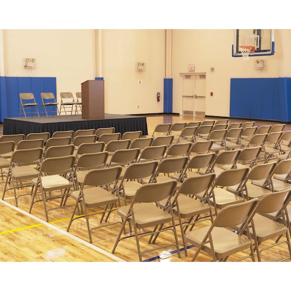 National Public Seating Folding Chair, Beige, 18-3/4 In., PK4 - 301