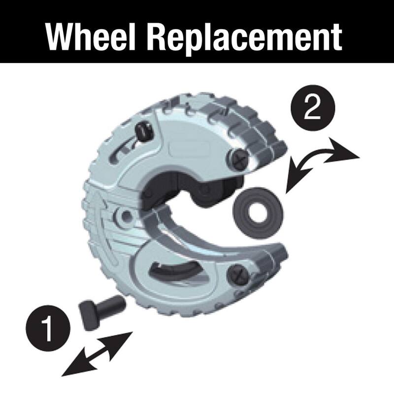 RIDGID 1/2 in., 3/4 in. and 1 in. E-3410 "C" Style Close Quarters Copper Pipe & Tubing Cutter Replacement Wheels (Pack of 2) - 57028
