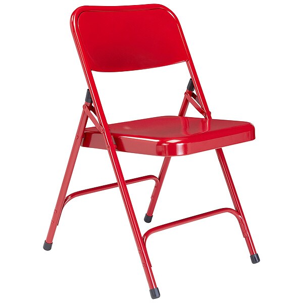 National Public Seating Folding Chair, Red, Steel, Unpadded, PK4 - 240