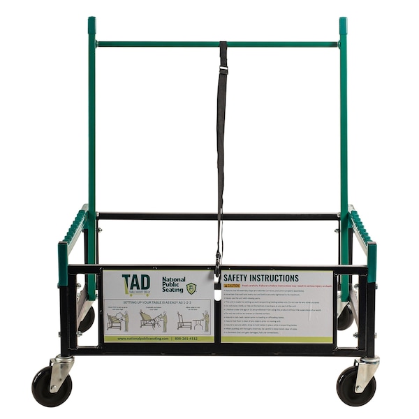 National Public Seating Table Dolly, 1,000 lb Load Capacity, 48 in L, 28 in W, 31 in H - TAD