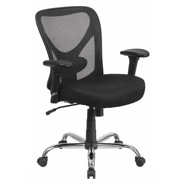 Flash Furniture Contemporary Office Chair, Black Seat, Black Back, 29 in W 26" L 42-1/4" H, Adjustable Padded - GO-2032-GG