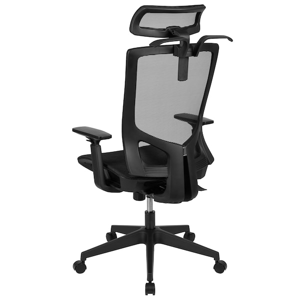 Flash Furniture Office Chair, Mesh, Black - H-2809-1KY-BK-GG