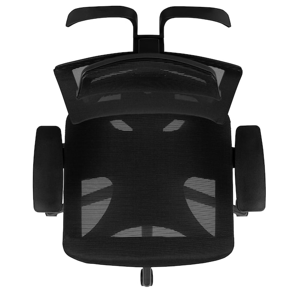 Flash Furniture Office Chair, Mesh, Black - H-2809-1KY-BK-GG