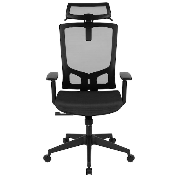 Flash Furniture Office Chair, Mesh, Black - H-2809-1KY-BK-GG