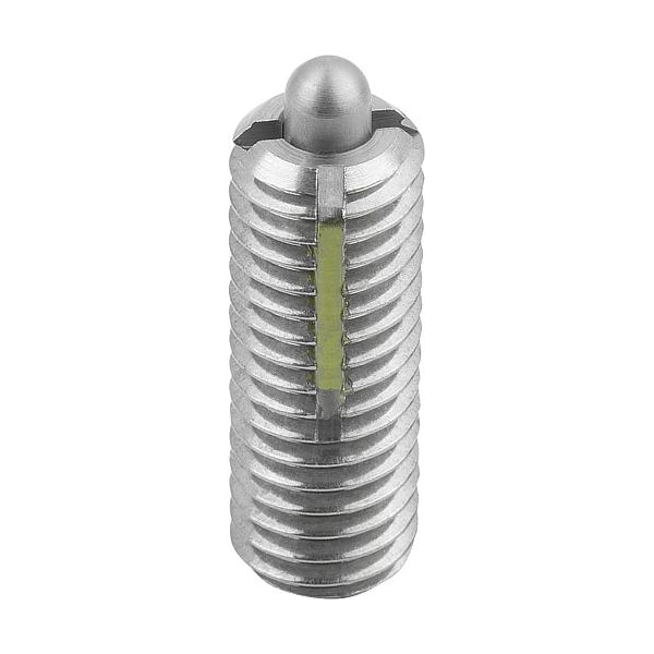 Kipp Spring Plunger Standard Spring Force, Long-Lok D=M06 L=20, Body & Pin Stainless Steel - K0329.06