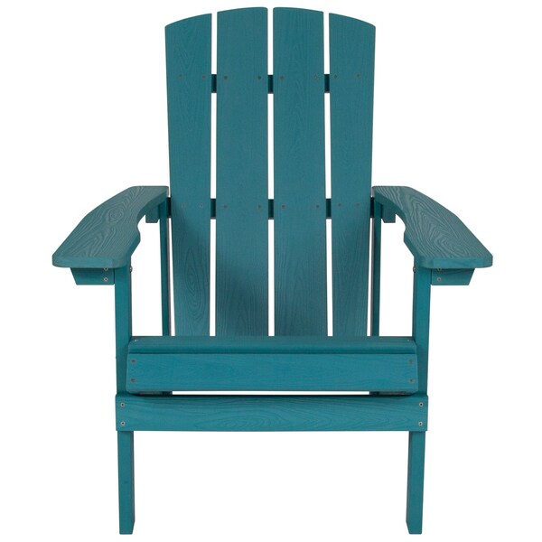 Flash Furniture Charlstwn Adirondack Chair, Sea Foam Wood, Sea Foam Seat, Wood Back, 29.5 W 35 H - JJ-C14501-SFM-GG