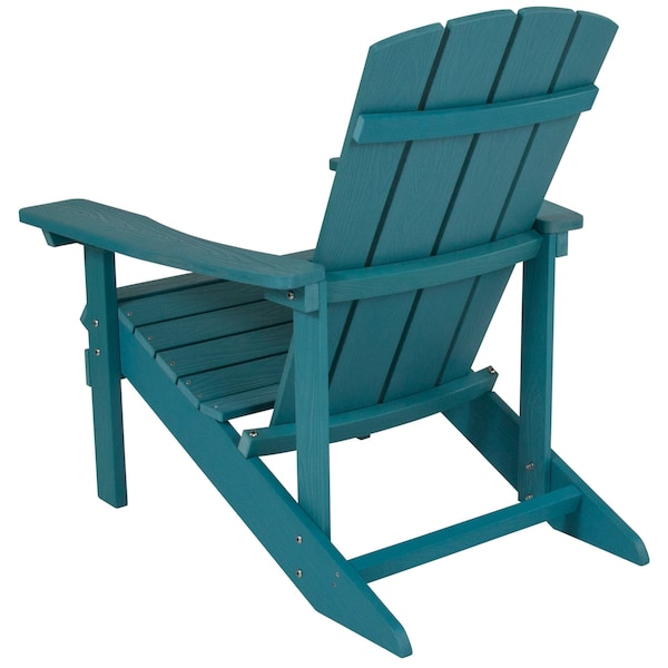 Flash Furniture Charlstwn Adirondack Chair, Sea Foam Wood, Sea Foam Seat, Wood Back, 29.5 W 35 H - JJ-C14501-SFM-GG